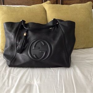 Authentic! GUCCI SOHO Leather Tote Bag